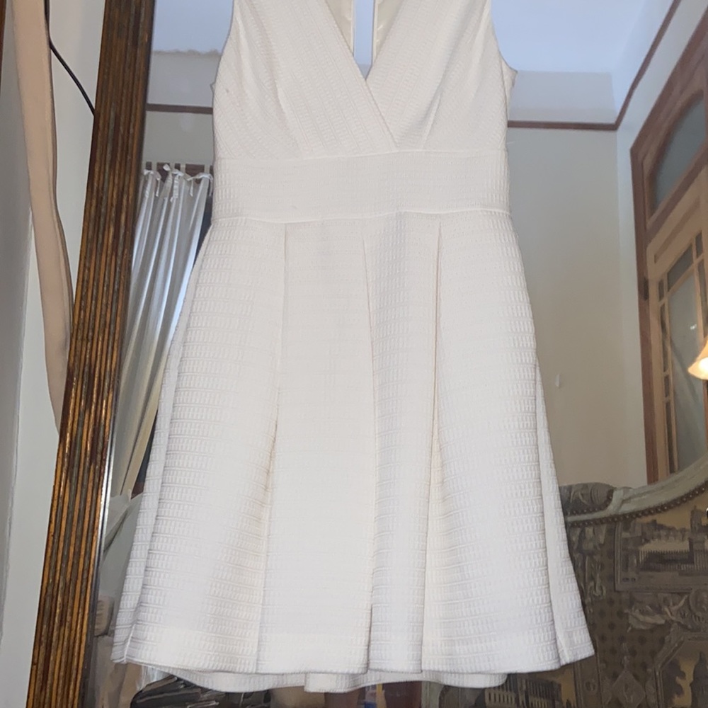 REISS White V Neck Elegant Dress
